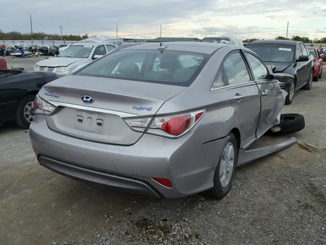 KMHEC4A47CA043413 - 2012 HYUNDAI SONATA HYB SILVER photo 4