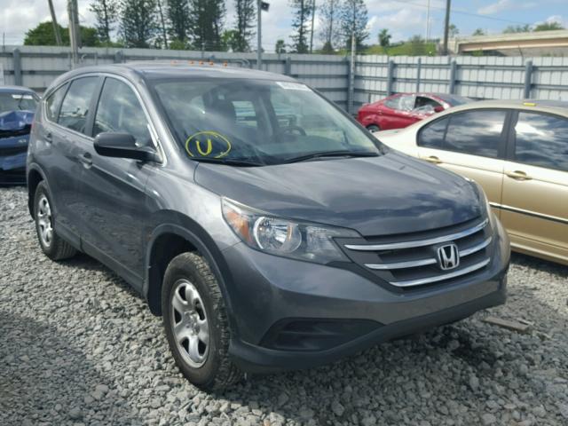 3CZRM3H35EG703277 - 2014 HONDA CR-V LX GRAY photo 1