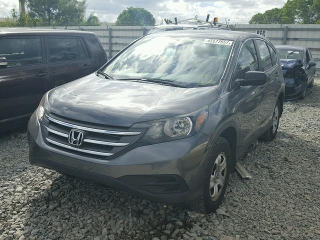 3CZRM3H35EG703277 - 2014 HONDA CR-V LX GRAY photo 2