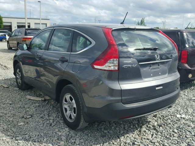 3CZRM3H35EG703277 - 2014 HONDA CR-V LX GRAY photo 3