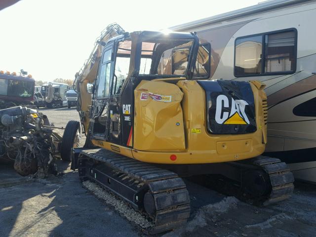 CAT0308EKFJX07559 - 2017 CATERPILLAR SKIDLOADER YELLOW photo 3