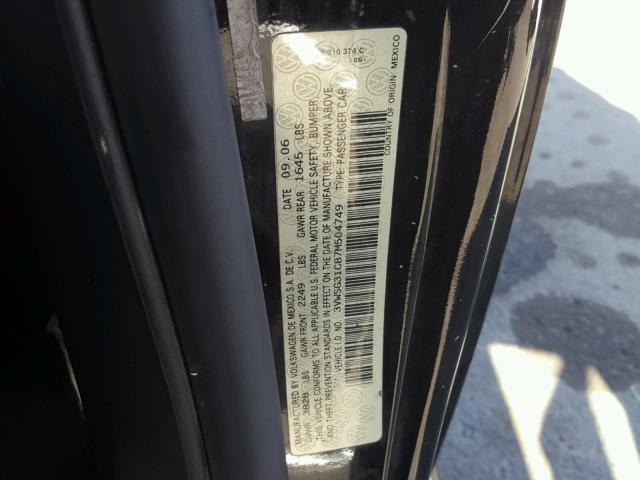 3VWSG31C87M504749 - 2007 VOLKSWAGEN NEW BEETLE 黑色 照片 10