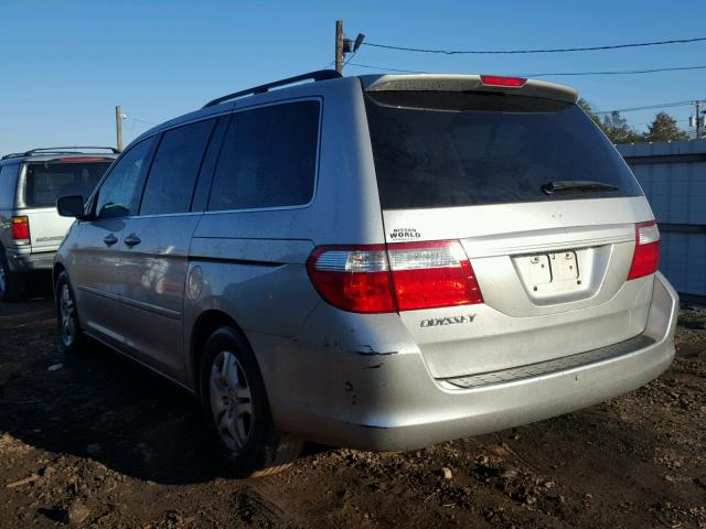 5FNRL38427B069968 - 2007 HONDA ODYSSEY EX SILVER photo 3