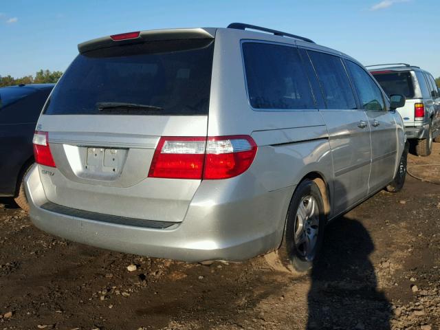 5FNRL38427B069968 - 2007 HONDA ODYSSEY EX SILVER photo 4