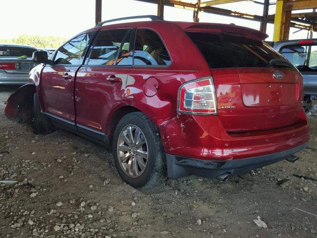 2FMDK39C27BA26128 - 2007 FORD EDGE RED photo 3