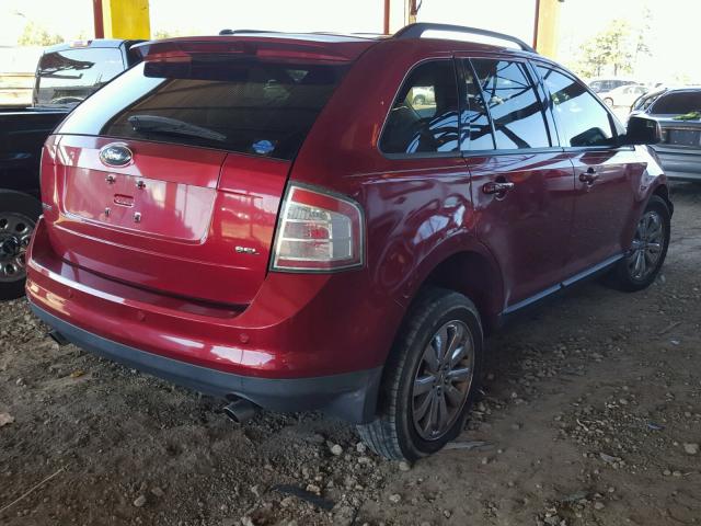 2FMDK39C27BA26128 - 2007 FORD EDGE RED photo 4