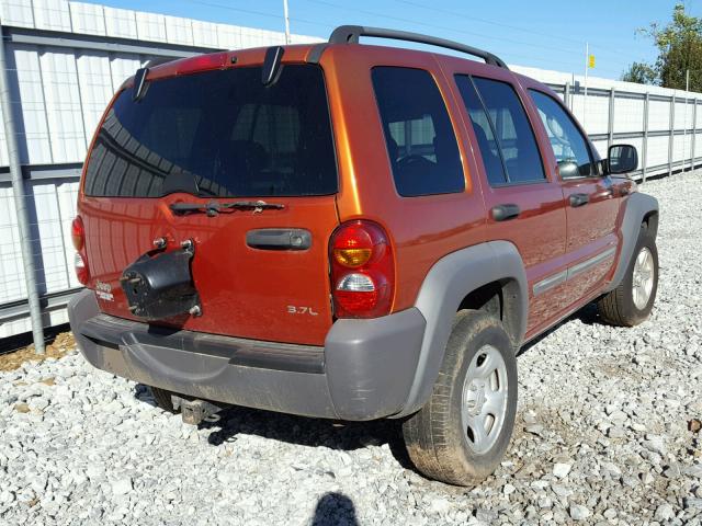 1J4GK48K42W171334 - 2002 JEEP LIBERTY ORANGE photo 4