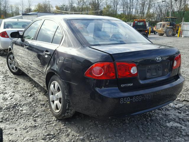 KNAGE123085229559 - 2008 KIA OPTIMA LX BLACK photo 3