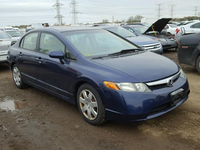 1HGFA16546L111272 - 2006 HONDA CIVIC LX BLUE photo 1