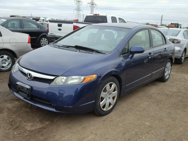 1HGFA16546L111272 - 2006 HONDA CIVIC LX BLUE photo 2