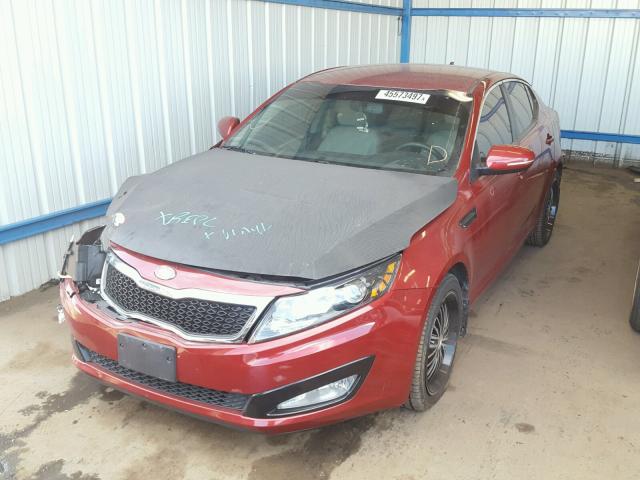 5XXGN4A72CG072047 - 2012 KIA OPTIMA EX RED photo 2