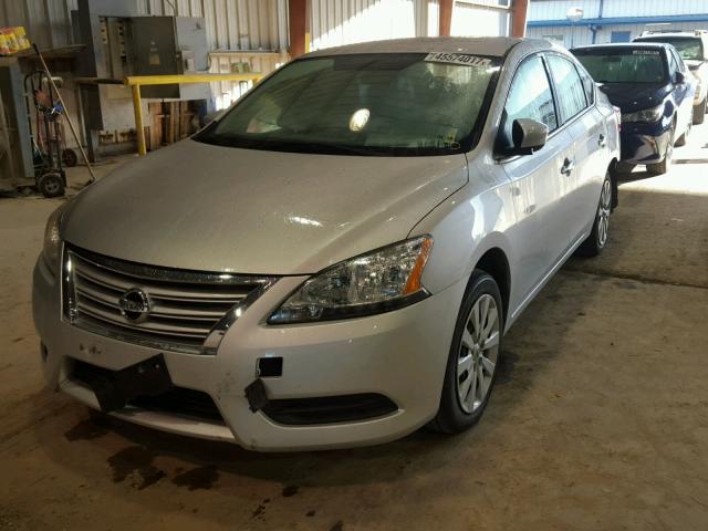 3N1AB7AP9EY218389 - 2014 NISSAN SENTRA S SILVER photo 2