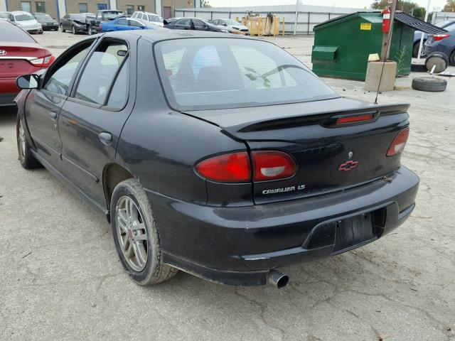 1G1JH52F427281041 - 2002 CHEVROLET CAVALIER BLACK photo 3