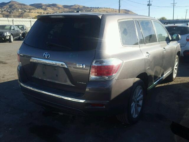 JTEDC3EH1B2001444 - 2011 TOYOTA HIGHLANDER GRAY photo 4