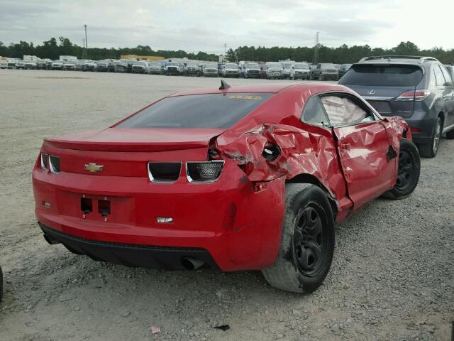 2G1FE1E37D9163849 - 2013 CHEVROLET CAMARO LS RED photo 4