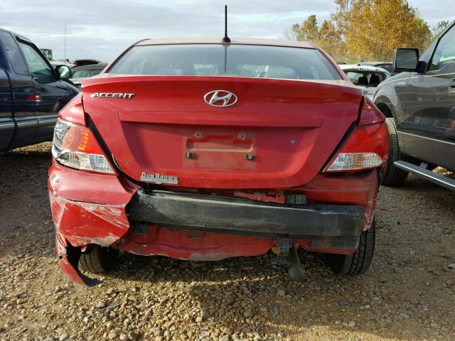 KMHCT4AE0EU586846 - 2014 HYUNDAI ACCENT GLS RED photo 9