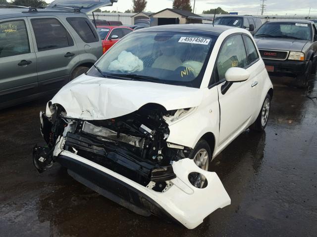 3C3CFFAR3FT757003 - 2015 FIAT 500 WHITE photo 2