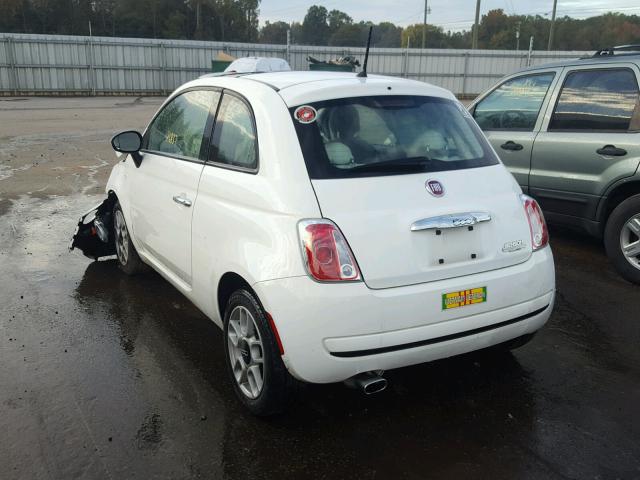 3C3CFFAR3FT757003 - 2015 FIAT 500 WHITE photo 3