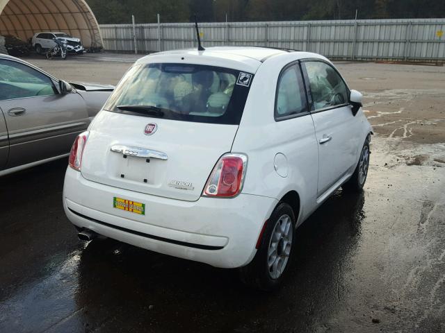 3C3CFFAR3FT757003 - 2015 FIAT 500 WHITE photo 4