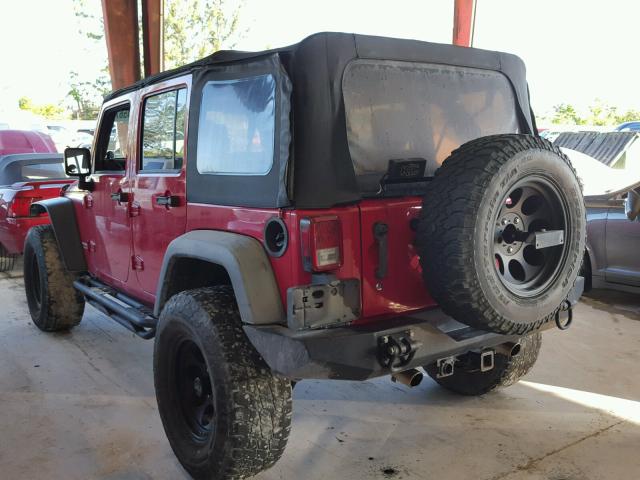 1J8GA69158L529067 - 2008 JEEP WRANGLER U RED photo 3