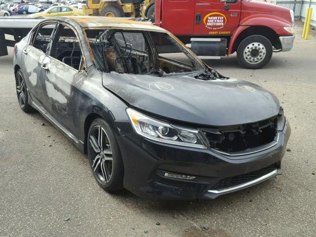 1HGCR2F57GA114892 - 2016 HONDA ACCORD SPO BURN photo 1