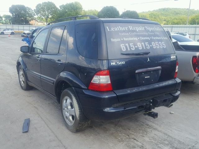 4JGAB75E72A299510 - 2002 MERCEDES-BENZ ML 500 GRAY photo 3