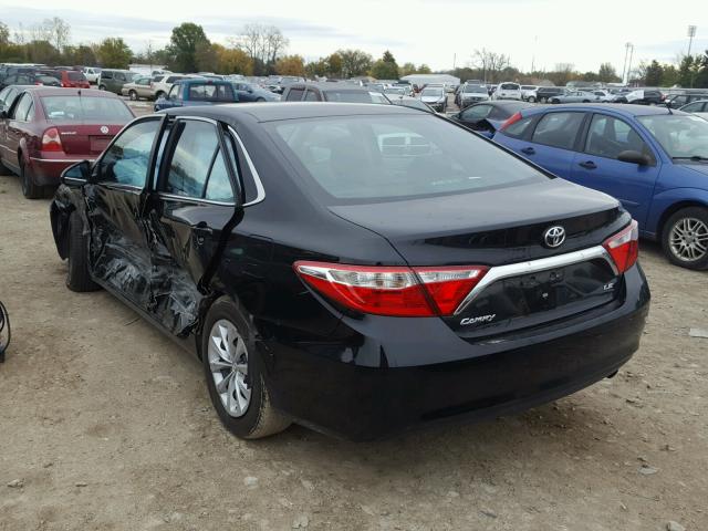 4T4BF1FK1FR485077 - 2015 TOYOTA CAMRY LE BLACK photo 3