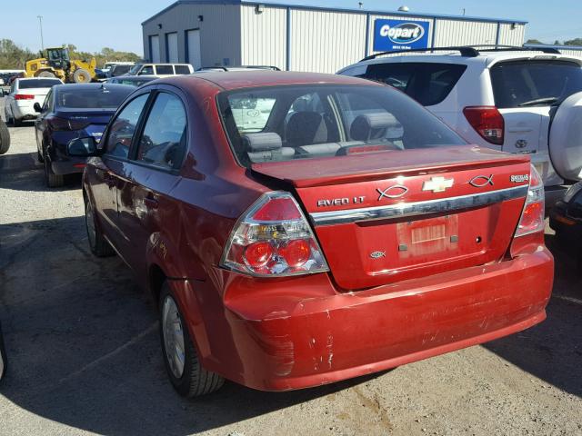 KL1TD5DE0AB089330 - 2010 CHEVROLET AVEO RED photo 3