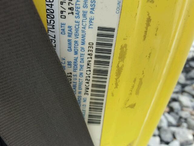 3VWCA21C1XM418330 - 1999 VOLKSWAGEN NEW BEETLE 黄色 照片 10