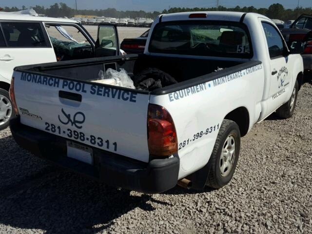 5TENX22N78Z536946 - 2008 TOYOTA TACOMA WHITE photo 4