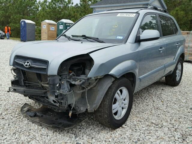 KM8JN12D66U352444 - 2006 HYUNDAI TUCSON GLS TEAL photo 2