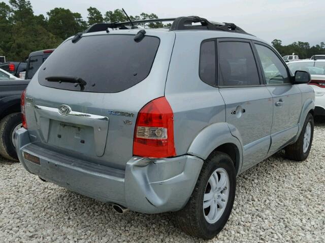 KM8JN12D66U352444 - 2006 HYUNDAI TUCSON GLS TEAL photo 4