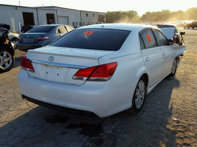 4T1BK3DB6BU423835 - 2011 TOYOTA AVALON BAS WHITE photo 4