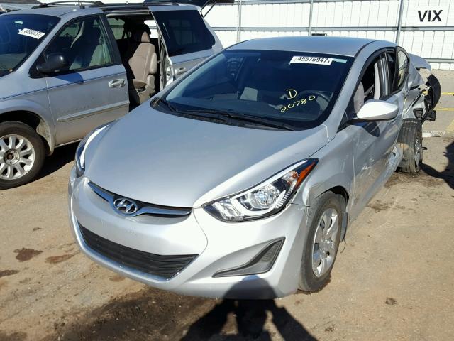 KMHDH4AE4GU475127 - 2016 HYUNDAI ELANTRA SE SILVER photo 2