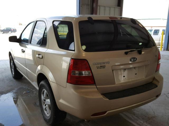 KNDJD735695897883 - 2009 KIA SORENTO LX GOLD photo 3