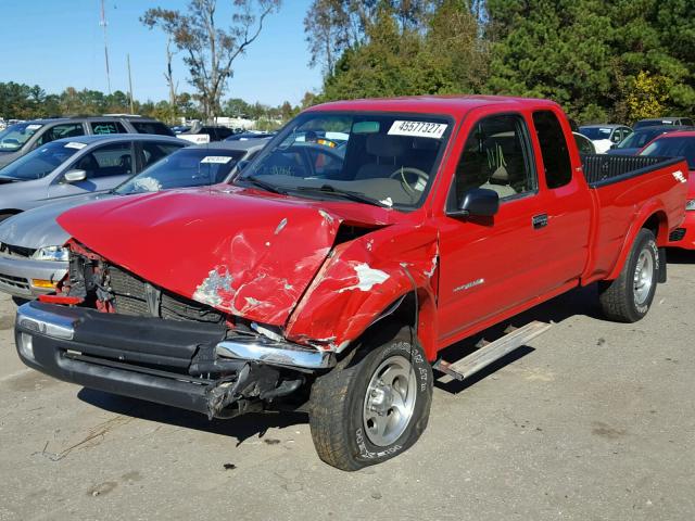 4TASN92N9XZ539080 - 1999 TOYOTA TACOMA XTR RED photo 2