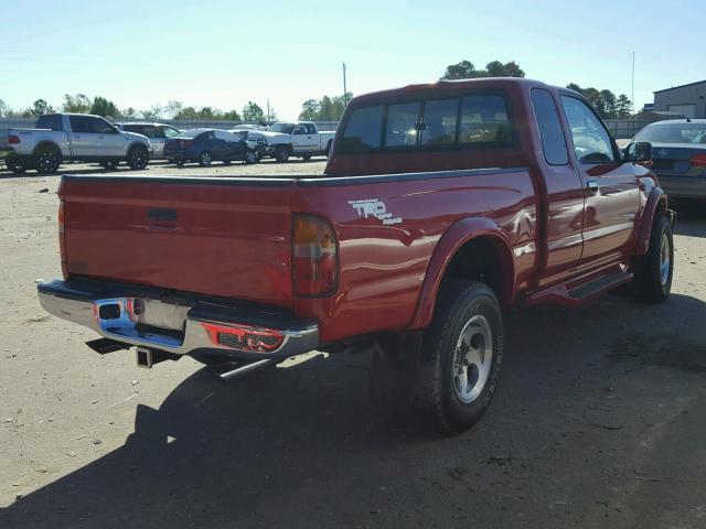 4TASN92N9XZ539080 - 1999 TOYOTA TACOMA XTR RED photo 4