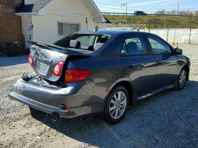 1NXBU40E09Z082233 - 2009 TOYOTA COROLLA BA GRAY photo 4