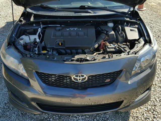 1NXBU40E09Z082233 - 2009 TOYOTA COROLLA BA GRAY photo 7