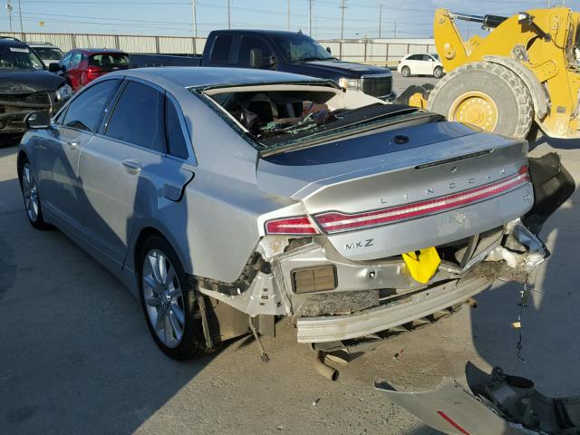 3LN6L2LU3GR603722 - 2016 LINCOLN MKZ HYBRID SILVER photo 3