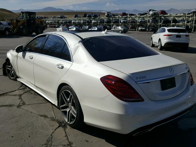 WDDUG8FB9FA153988 - 2015 MERCEDES-BENZ S 550 4MAT WHITE photo 3