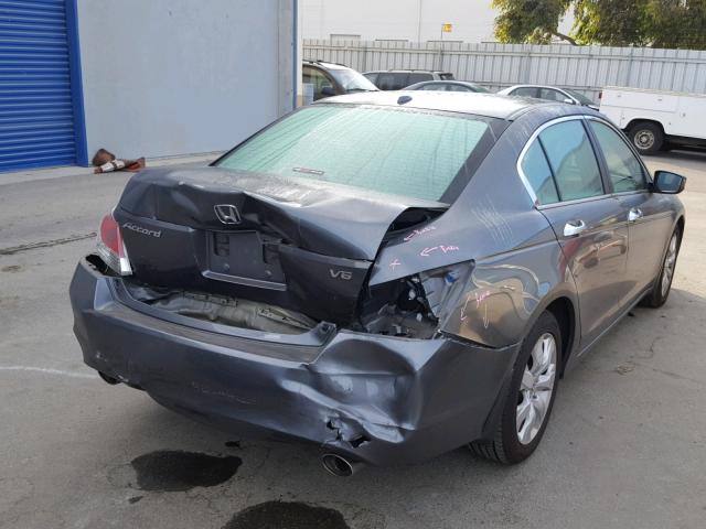 1HGCP36818A016061 - 2008 HONDA ACCORD EXL GRAY photo 4