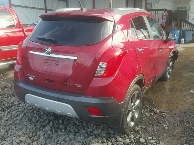 KL4CJGSB2EB737708 - 2014 BUICK ENCORE RED photo 4