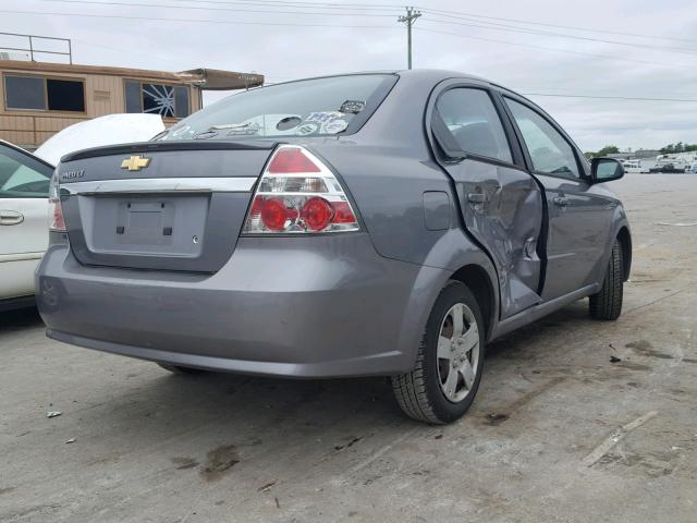 KL1TD5DEXBB165301 - 2011 CHEVROLET AVEO LS GRAY photo 4