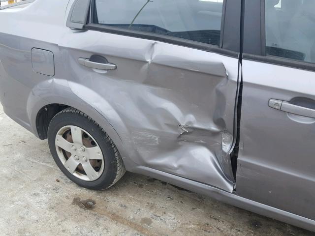 KL1TD5DEXBB165301 - 2011 CHEVROLET AVEO LS GRAY photo 9