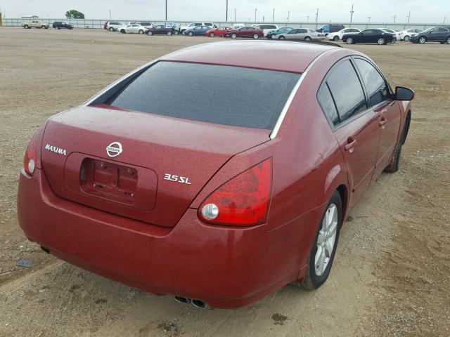 1N4BA41E66C838540 - 2006 NISSAN MAXIMA SE MAROON photo 4