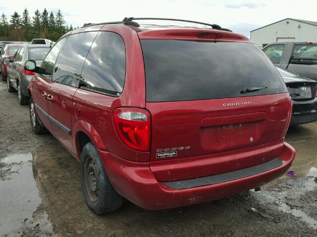 1D4GP25R06B676753 - 2006 DODGE CARAVAN SE RED photo 3