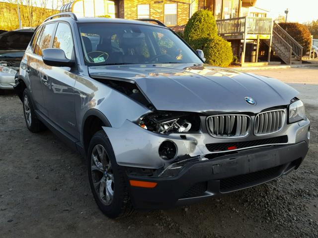 WBXPC9C43AWJ37380 - 2010 BMW X3 XDRIVE3 GRAY photo 1