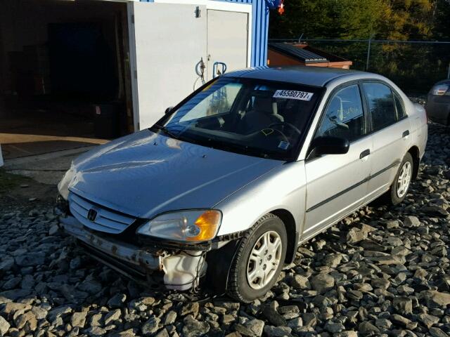 2HGES16192H941064 - 2002 HONDA CIVIC DX SILVER photo 2