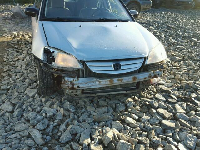 2HGES16192H941064 - 2002 HONDA CIVIC DX SILVER photo 9